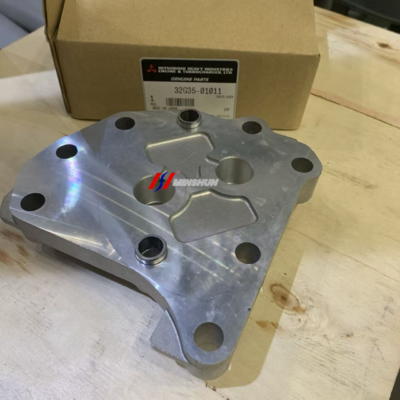 Kobelco SK130 Excavator Oil Pump Cover D04FR Engine 32G35-01011 Aluminum Alloy